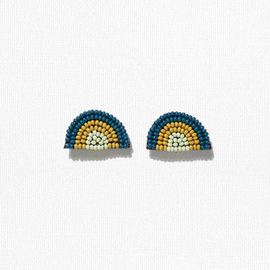 Peacock Rainbow Post Earrings