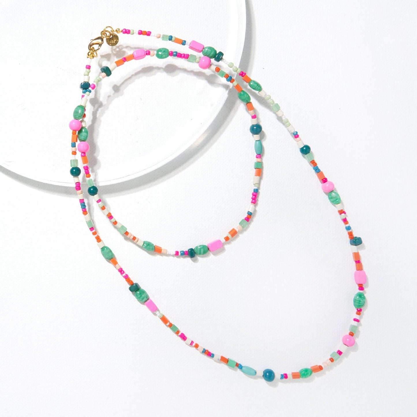 Pink Green Mix Necklace