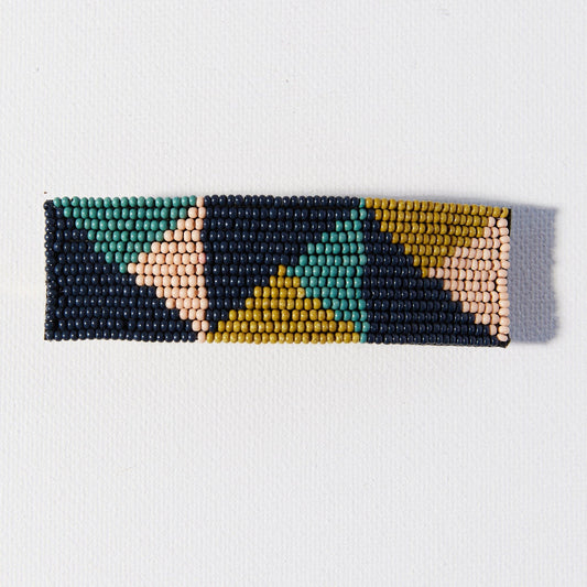 Navy Triangle Barrette